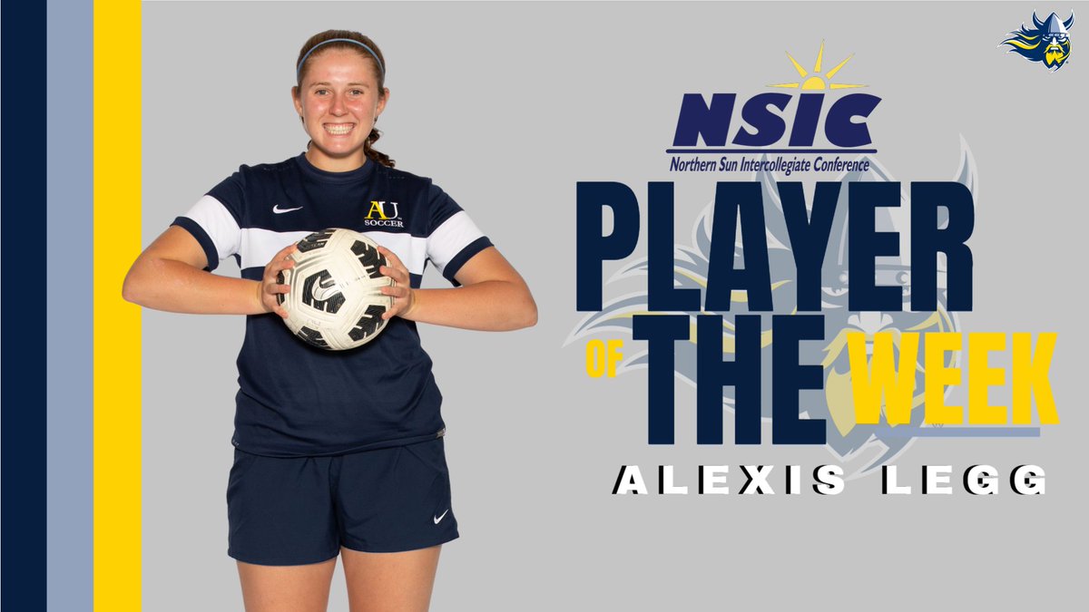 AugieSoccer's tweet photo. Hats off to @lululegg for scoring  her first career hat trick 🎩🎩🎩 and being named the NSIC Offensive Player of the Week ⚔️

Full Story ➡️ https://t.co/1mJtne9kwV

#KnowYourWhy | #BuildingChampions https://t.co/fq10xwTtcF