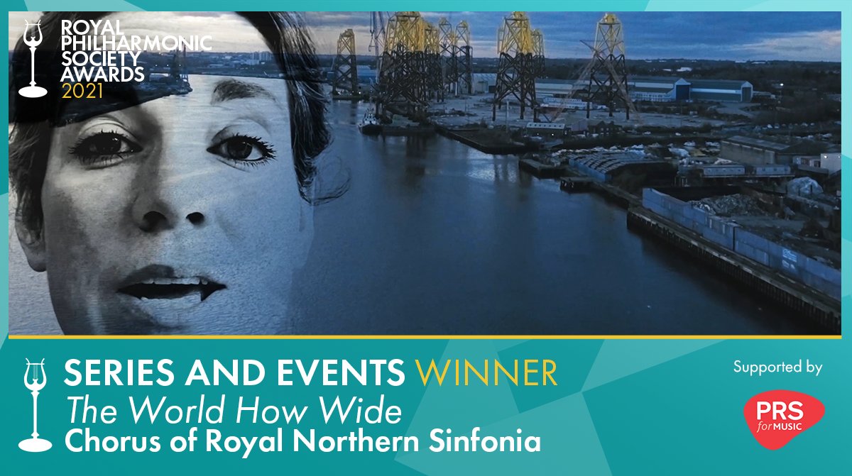 RoyalPhilSoc's tweet photo. The RPS Series and Events Award goes to The World How Wide: Chorus of @RNSinfonia's 'vibrant re-telling of Vaughan Williams’ Tallis Fantasia, with breathtaking cinematic vistas of Northumberland, emptied of its population – their spirit yet resounding in song.' #RPSAwards https://t.co/CdqdkqznxH