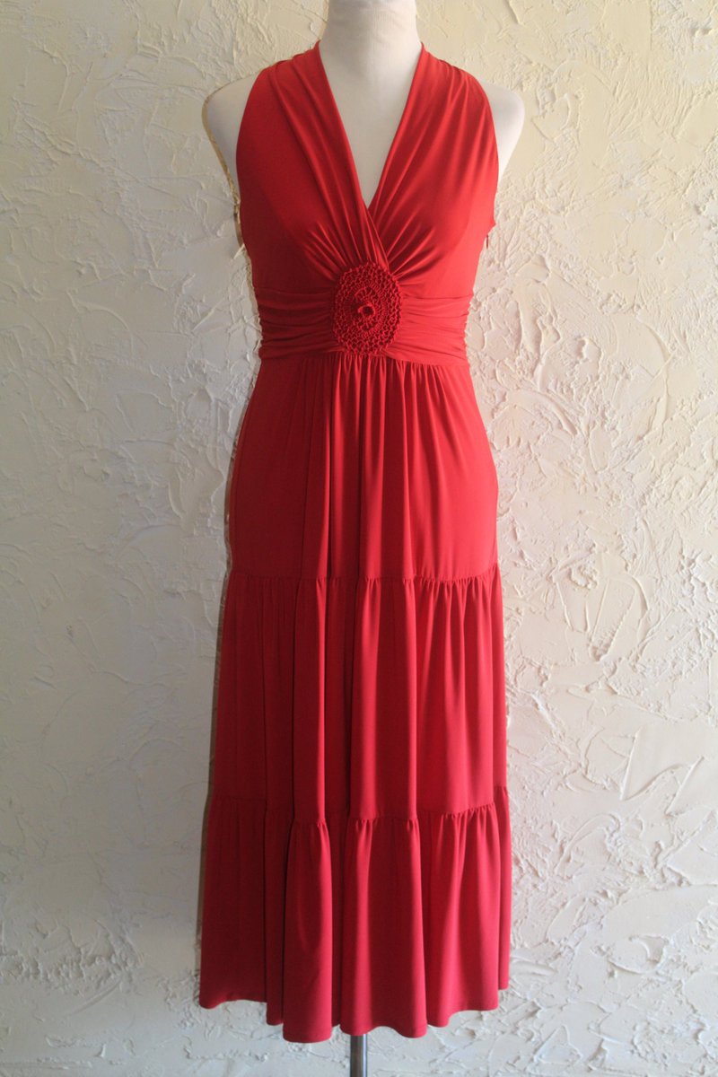 Wisdom_Lane's tweet image. Vintage Red EVAN PICONE Sleeveless V Neck Dress With Crocheted Medallion Detail And Side Zipper BOHO Look Hippie Look Retro Look Size 4 tuppu.net/8942bcb9 #Etsy #WisdomLane #SideZipper
