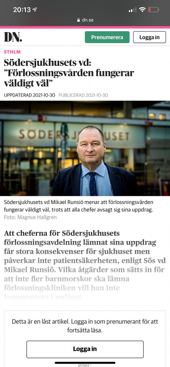 Kan detta koras till årets mest arroganta uttalande <a href="/Sodersjukhuset/">Södersjukhuset</a> ? Tänker på alla anställda ❤️
instagram.com/p/CVvrQb1swHE/…