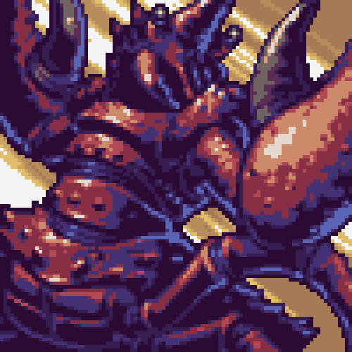 DimensionX_NFT's tweet photo. Figured it would be fun to show some process. We go from rough sketch->more finished non-pixel art->roughed pixel art->completed pixel art in the card frame with feedback at each step along the way. #NFT #OpenSeaNFT #opensea https://t.co/LvUSwreeXG