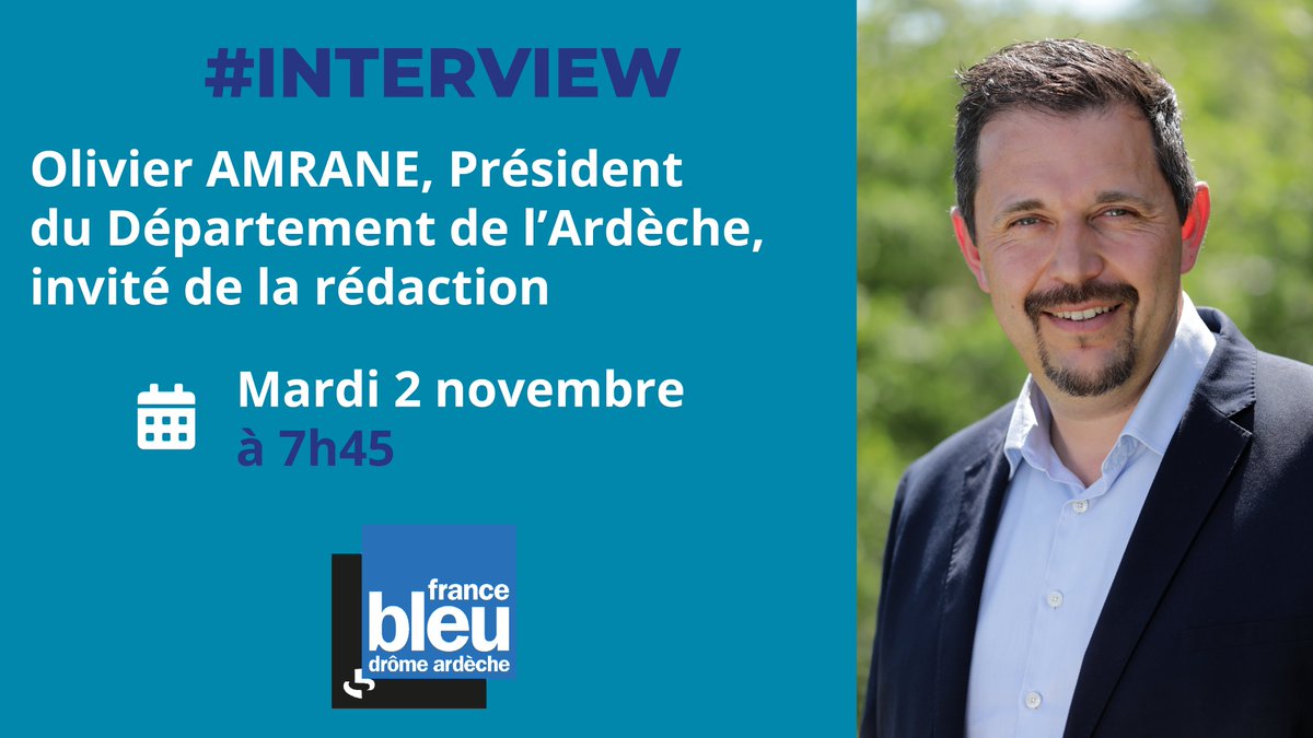 🎙 Retrouvez-moi demain à 7h45 sur @francebleuDA ! #francebleu #Ardèche francebleu.fr/drome-ardeche
