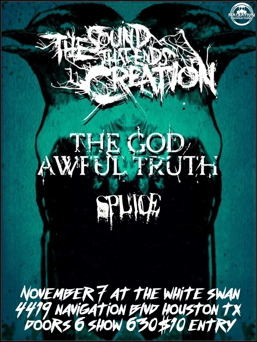 Kind of a late announcement, but we are playing with <a href="/TheSoundThatEnd/">The Sound That Ends Creation</a> and <a href="/tgattx/">The God Awful Truth</a> on Sunday at White Swan! Yall pull tf up