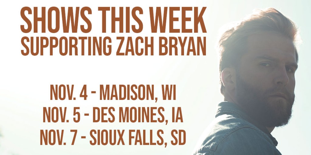 CharlesWesleyG's tweet photo. Stoked to be joining @zachlanebryan on a few dates this week. Let's go! https://t.co/tmhRxRTWvU