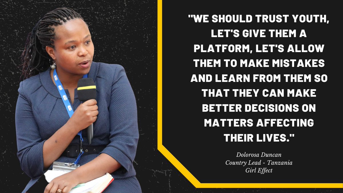 girleffect's tweet image. On Monday, Dolorosa Duncan, Girl Effect’s Tanzania Country Lead, spoke at an event moderated by @RebecaGyumi, on the Future of CSOs (civil society organisations). #csoweek2021 #wikiyaazaki2021