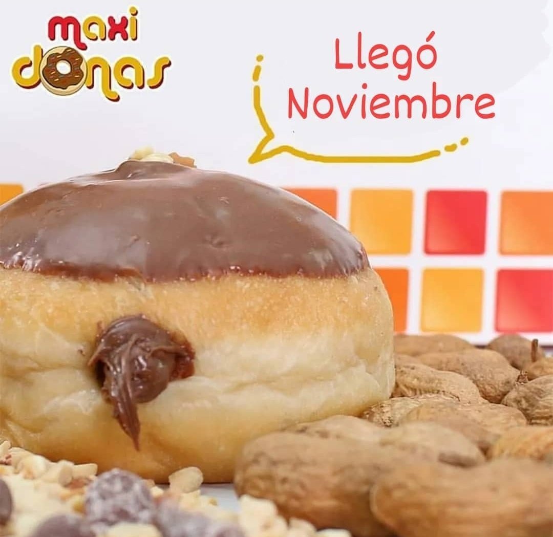 MaxiDonas_ve's tweet photo. Le damos la bienvenida a noviembre endulzando cada día de este mes con todo nuestro sabor 😍🍩🥰🥳
¡Bienvenido Noviembre!
...
#NoSonDonasSonMaxiDonas #Suavidad #Sabores #PedidoEspecial #EntrePanas #Noviembre #Arequipe #NutellaLover #VenezuelaTerritorioMaxiDonas #Donuts #Krapfen https://t.co/L98W5I6RmN