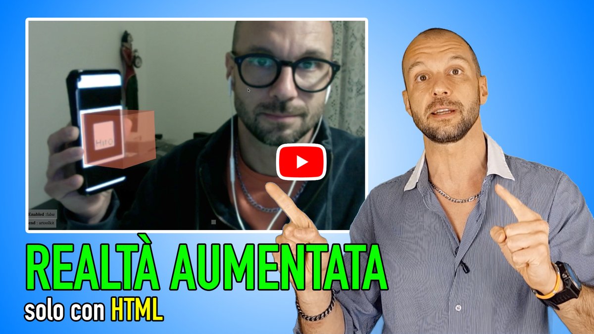 michelepisani80's tweet photo. 🎥 https://t.co/rAv4wqgHoK
✅ Realtà Aumentata con il Tuo Smartphone in 3 Minuti!

#realtaaumentata #realtavirtuale #augmentedreality #augmentedrealityapp #html #htmltutorial #htmlcoding #javascript #javascriptlover #AFrame #GoogleAppsScript @AugmentedReal @JavaScript @html5 https://t.co/ftWKWfBuA2