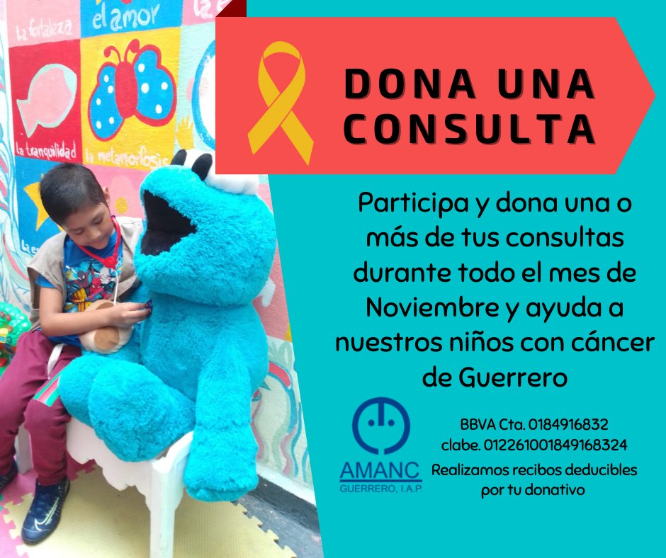 AMANC_GUERRERO's tweet photo. Invitamos a todos los doctores y doctoras que cuenten con consultorios privados ya sean, odontologos, ginecólogos, dermatólogos, cardiólogos, etc. Se sumen a la campaña "dona una consulta" https://t.co/mb9pbRAZTT