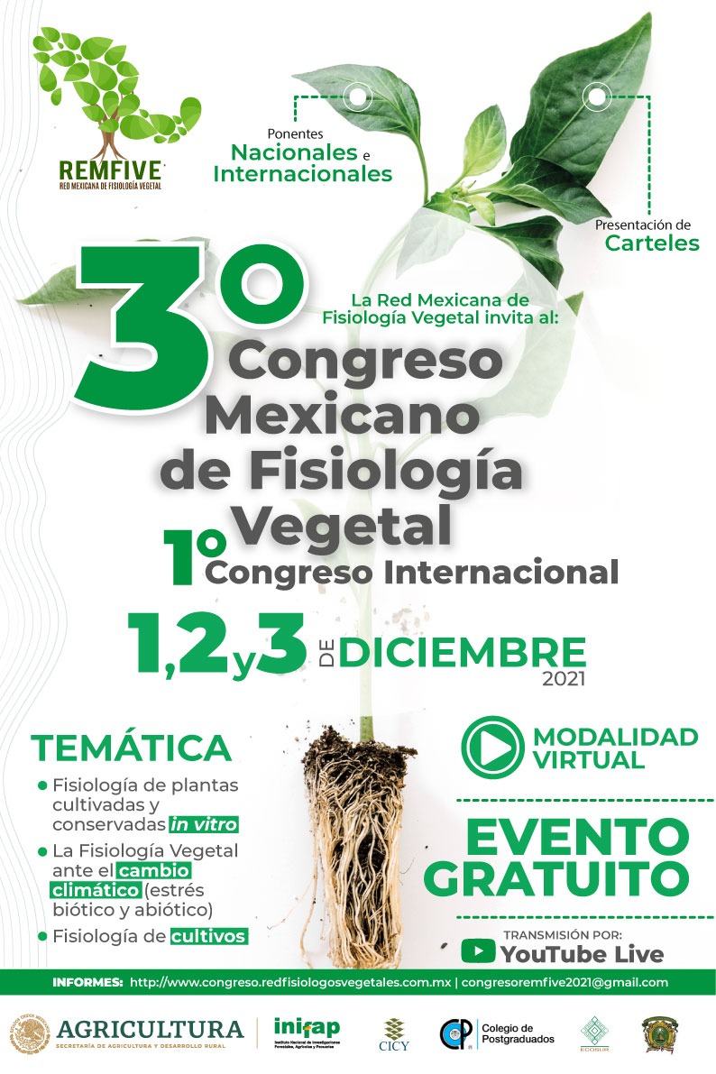REMFIVEoficial's tweet photo. El comité organizador del Tercer Congreso Mexicano de Fisiología Vegetal y la Red Mexicana de Fisiología Vegetal #REMFIVE, convoca al 3er Congreso Mexicano de Fisiología Vegetal. https://t.co/ZMbSwIUzMR
#FisiologíaVegetal #redmexicanadefisiologíavegetal #remfive https://t.co/1xSwbadnWk