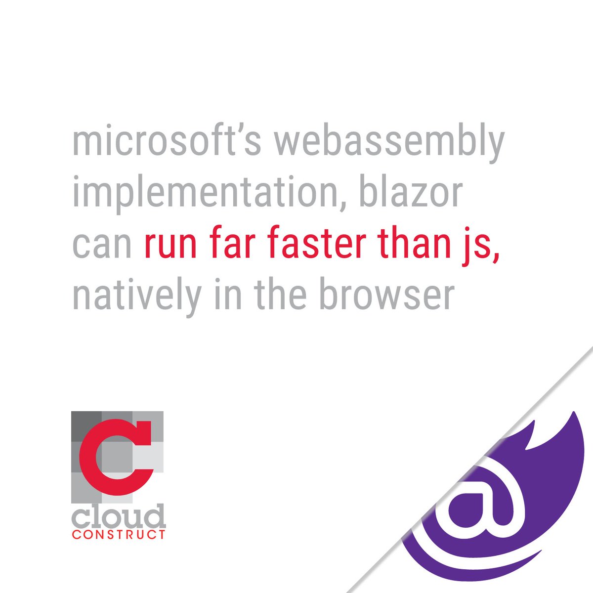 CloudConstruct's tweet image. Things You Should Know About Blazor | We love using #AllTheLatestTech at Cloud, and we love sharing the wealth too! Blazor has been on the rise as of late and our experts are here to break down how it works, and what you should know about it! Check it out #Blazor #Coding #WASM