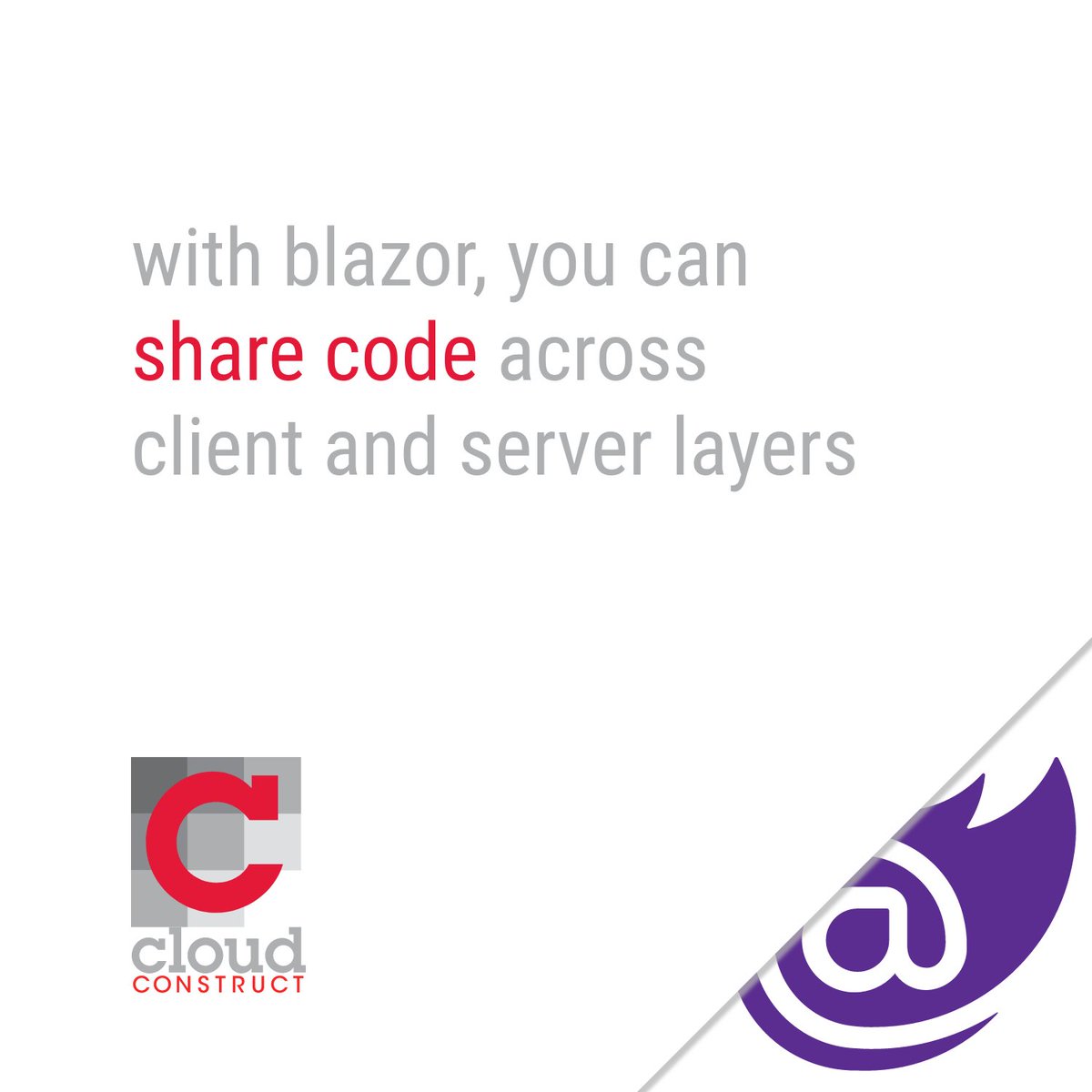 CloudConstruct's tweet image. Things You Should Know About Blazor | We love using #AllTheLatestTech at Cloud, and we love sharing the wealth too! Blazor has been on the rise as of late and our experts are here to break down how it works, and what you should know about it! Check it out #Blazor #Coding #WASM