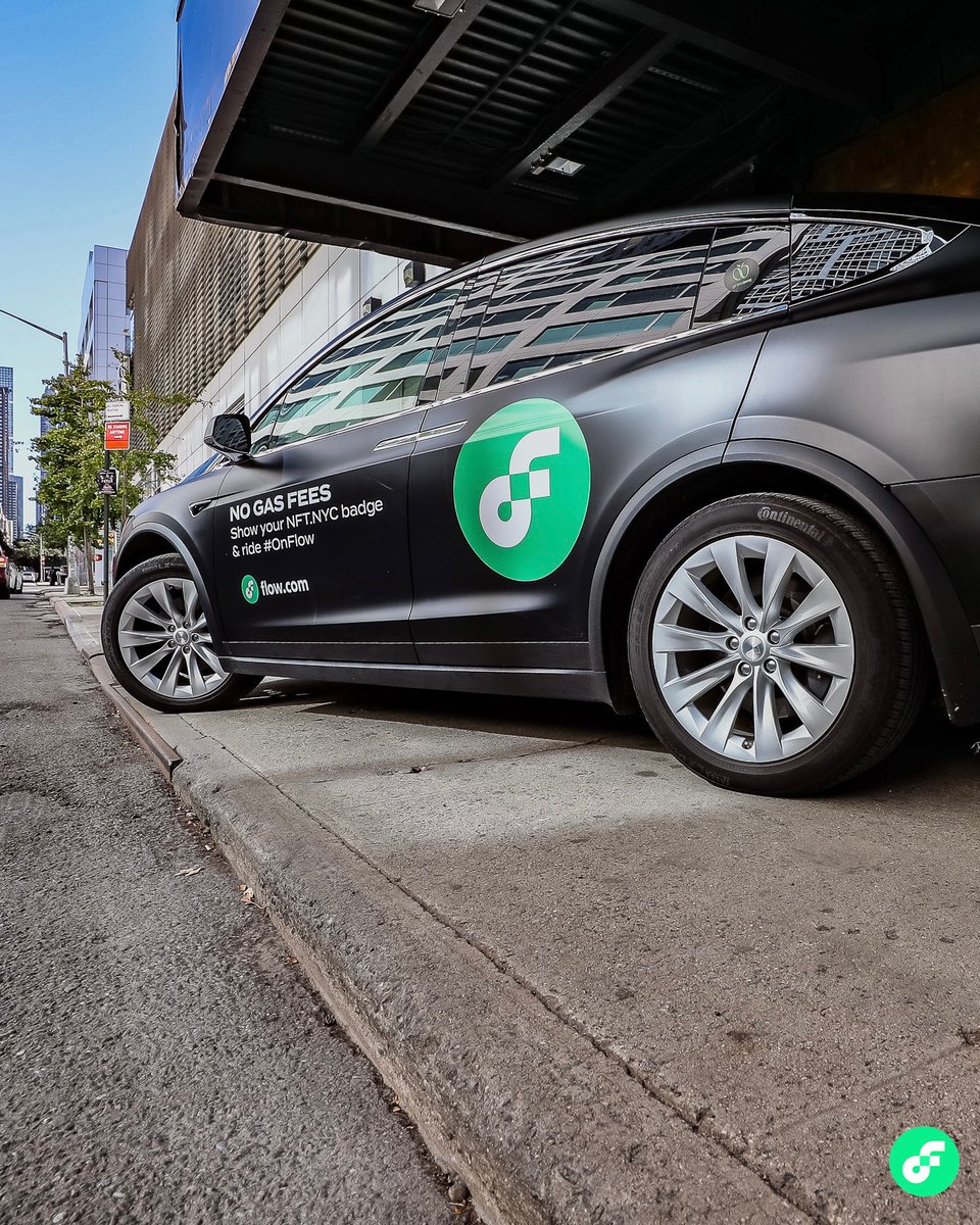 flow_blockchain's tweet photo. Need a lift around #NFTNYC2021? Don't pay outrageous gas fees, we've got you covered #onFlowNYC

🚗 Find a Flow branded @Tesla
👉 Show your @NFT_NYC badge
😉 Sit back and enjoy a #NoGasFees ride #onFlow
💫 Simple as that

👋 See ya on the streets! https://t.co/unmLSb6C2Z