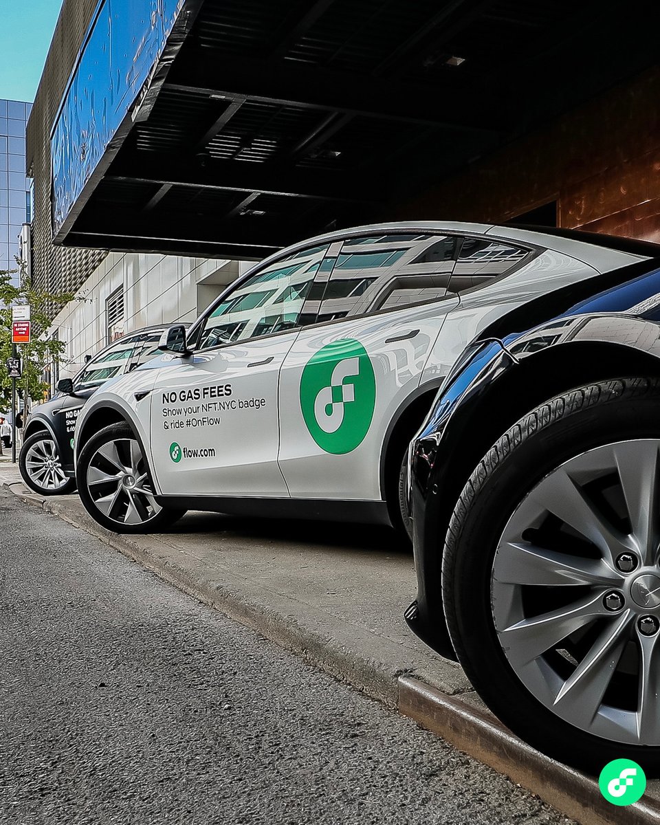 flow_blockchain's tweet photo. Need a lift around #NFTNYC2021? Don't pay outrageous gas fees, we've got you covered #onFlowNYC

🚗 Find a Flow branded @Tesla
👉 Show your @NFT_NYC badge
😉 Sit back and enjoy a #NoGasFees ride #onFlow
💫 Simple as that

👋 See ya on the streets! https://t.co/unmLSb6C2Z