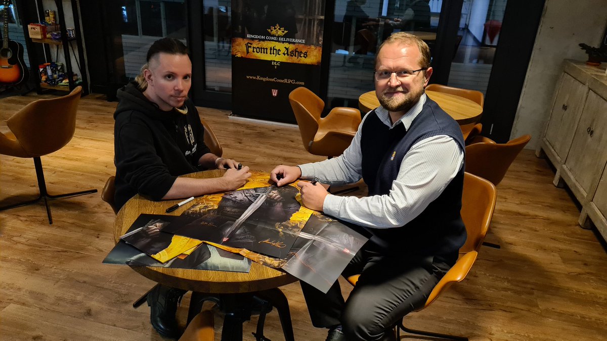 Sir Doenny (@sir_doenny) on Twitter photo Yo there! We were so excited by the last stream of #KCD, so we are not just adding our signatures to giveaways but also preparing more of them for next streams! And guess what, in new <a href="/WarhorseStudios/">Warhorse Studios</a> office;) Check discord for more photomentary;) <a href="/KCD_Fanpage/">Kingdom Come Deliverance I-II - Fanpage Germany</a> <a href="/DrFusselpulli/">Sir Chris of Erkenroide ⚔️🏹🛡️</a> Yo there! We were so excited by the last stream of #KCD, so we are not just adding our signatures to giveaways but also preparing more of them for next streams! And guess what, in new <a href="/WarhorseStudios/">Warhorse Studios</a> office;) Check discord for more photomentary;) <a href="/KCD_Fanpage/">Kingdom Come Deliverance I-II - Fanpage Germany</a> <a href="/DrFusselpulli/">Sir Chris of Erkenroide ⚔️🏹🛡️</a>