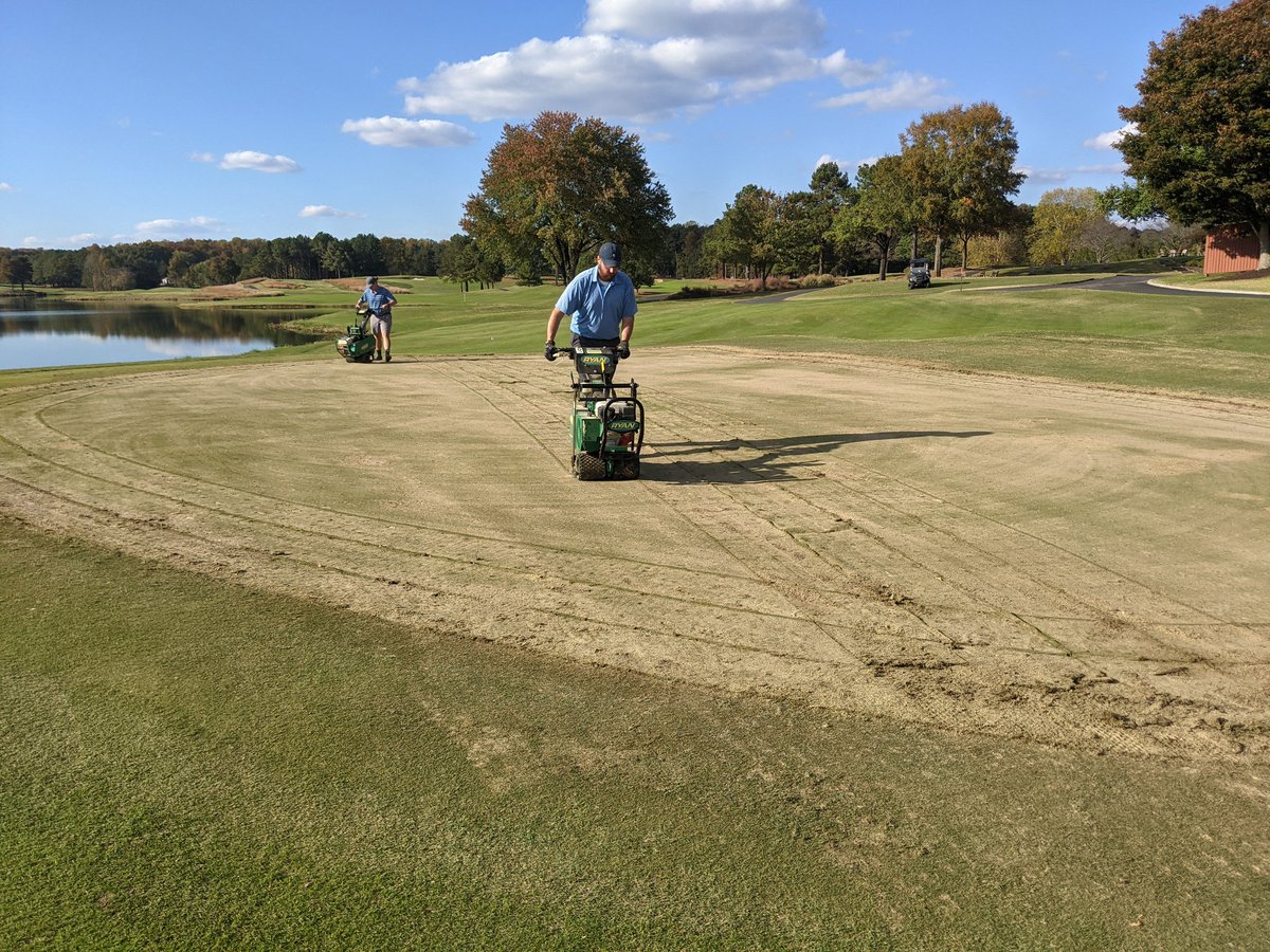 Harrimanscash's tweet photo. Dryject, drill and fill and strip. Pure eclipse inbound Wednesday. @dryject_ncva Harmon turf services and @CWSOD_ https://t.co/HtwdW8uUE2