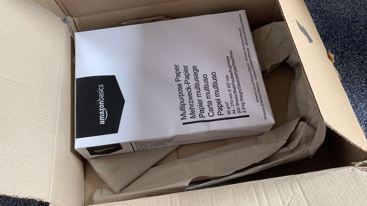 Thanks Amazon for my laptop! Not! You sent me a ream of amazonbasics printer paper! #rippedoff #Amazon #Amazonreviews #Amazonswapshop #bbc #bbcwatchdog #watchdog