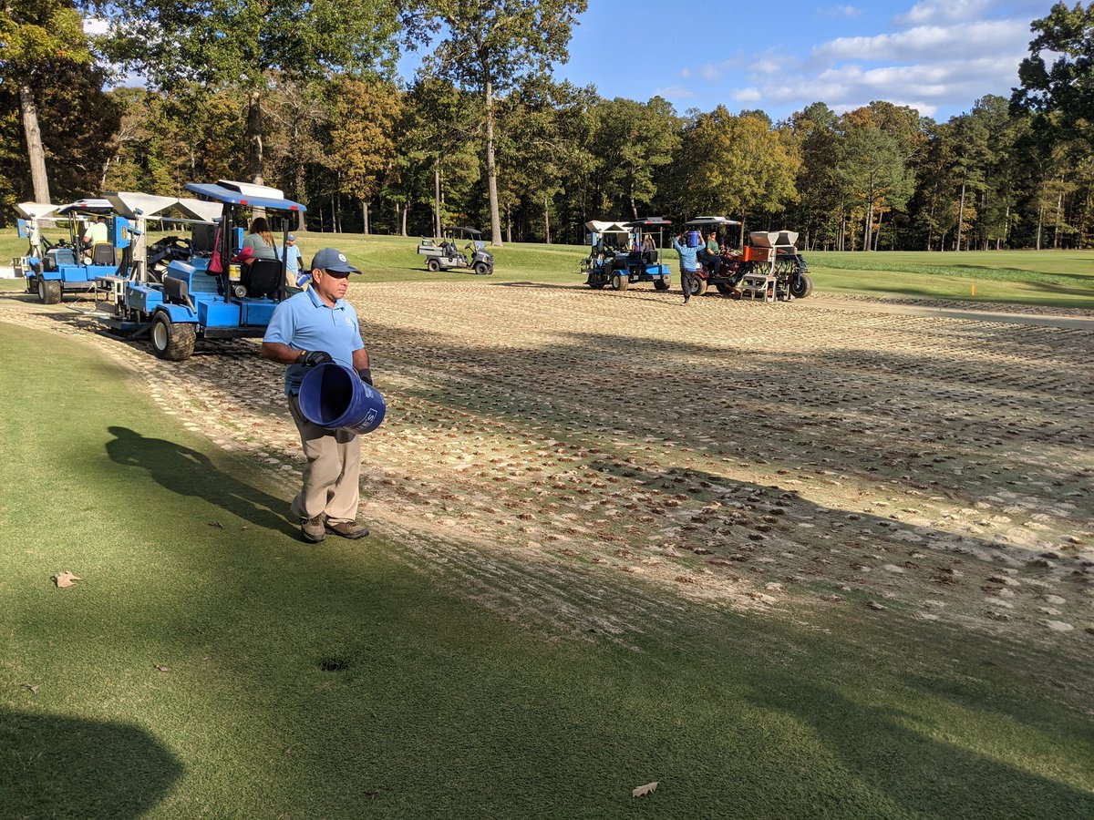 Harrimanscash's tweet photo. Dryject, drill and fill and strip. Pure eclipse inbound Wednesday. @dryject_ncva Harmon turf services and @CWSOD_ https://t.co/HtwdW8uUE2