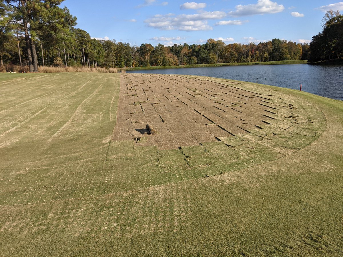 Harrimanscash's tweet photo. Dryject, drill and fill and strip. Pure eclipse inbound Wednesday. @dryject_ncva Harmon turf services and @CWSOD_ https://t.co/HtwdW8uUE2