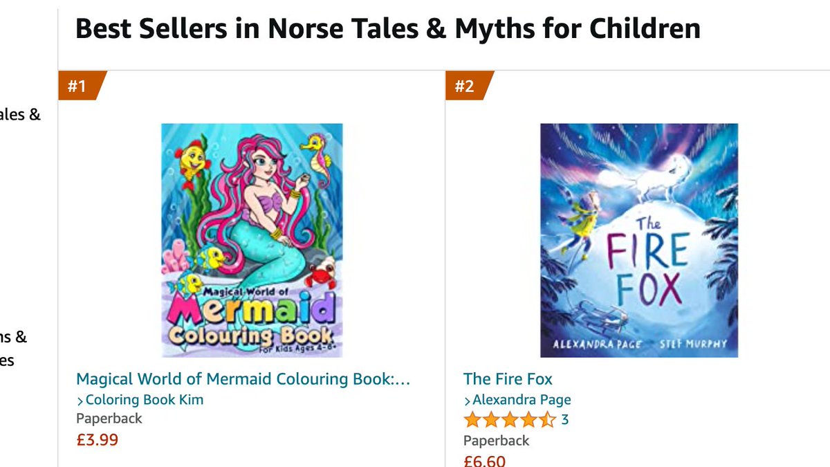 alexandrapage's tweet photo. Whilst I'm all for freedom of creativity, colouring and mermaids (I do have a 5yo), it pains me that #TheFireFox is and likely forever will be #2 in Norse Tales and Myths for children on the big river place, plus the fact my own mother bought #1.
It's a hard game. https://t.co/dOXAeODnnD