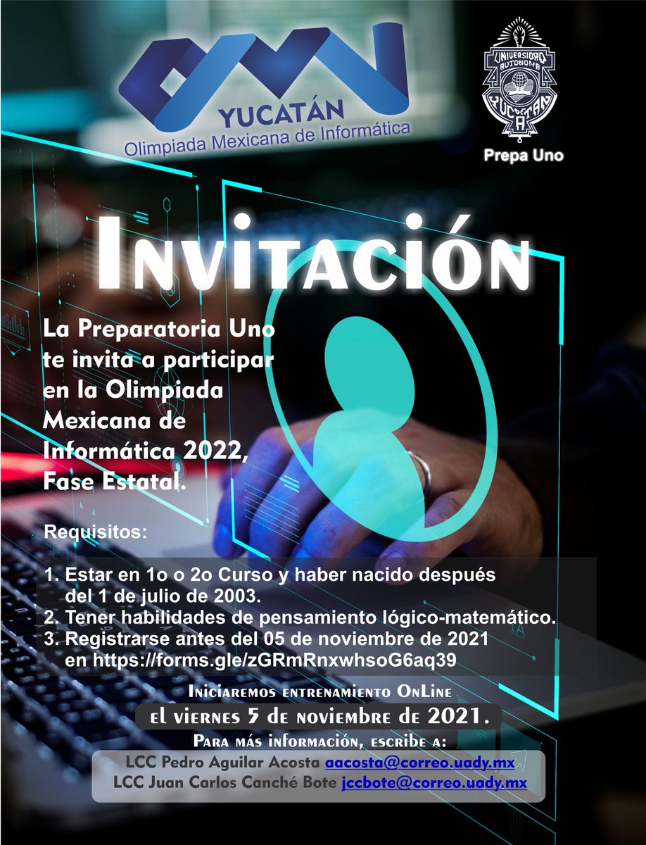 PrepaUnoUady's tweet photo. #Entrenamiento #OMI2022
Iniciamos el próximo 5 de noviembre a las 8pm
#PrepaUno https://t.co/gh9x5bAbKl