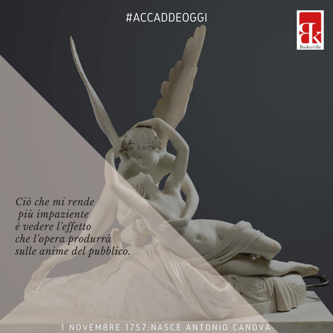 BaskerScuola's tweet photo. Nasce oggi nel 1757 Antonio Canova, ritenuto il massimo esponente del neoclassicismo.
Qui la sua famosa amore e psiche. https://t.co/iz3Y79FRBZ