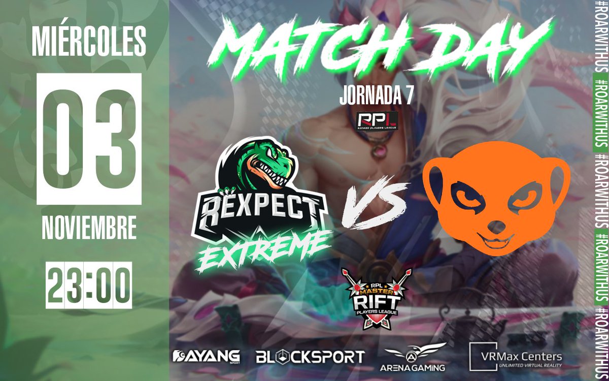 Rexpectesports's tweet photo. #LeagueOfLegends|#RexpectExtreme
๐ @RankedPlayers
๐น Jornada 7
๐ @MightyMeerkats
โ๏ธ23:00
๐ผ @midorafk6
๐ผ @AkaneZ21
๐จโ๐ผ @Crael9
๐จโ๐ผ @OmaaRL10
๐จโ๐ผ @PabloRhyal
๐ค @caarlospj
๐ค @LunaLoL20
๐ค @David11Dinor
๐ค @Nuyqe
๐ค @cifu32
๐ค @KaTsUeLa
#RoarWithUs๐ฆ๐#GoREX๐ https://t.co/OIFnMCruZ0