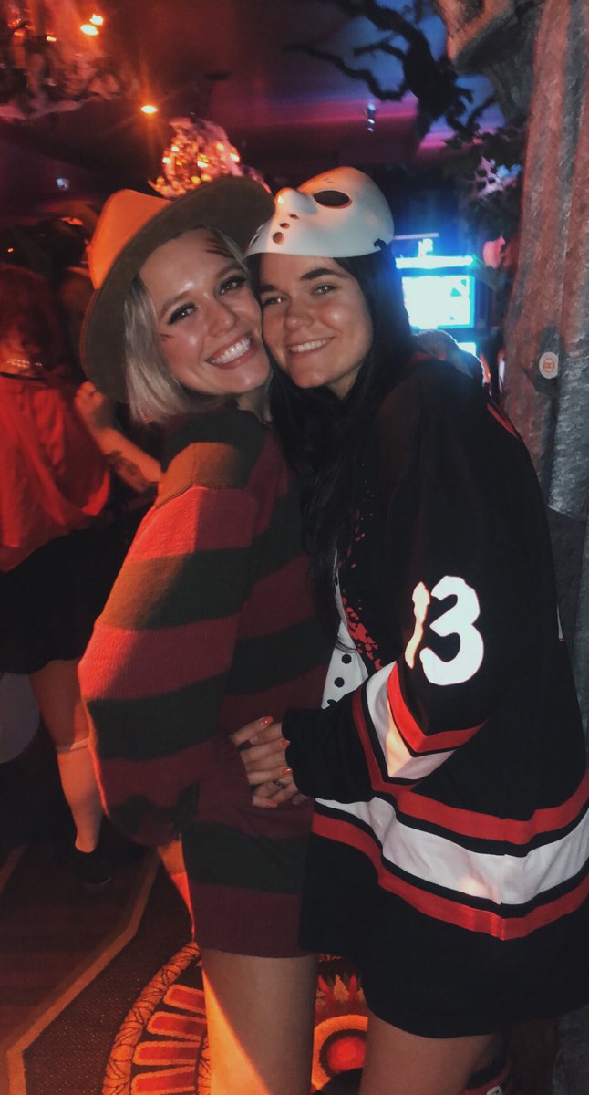 lrnmccartney's tweet photo. freddy vs jason #HappyHalloween2021  @quincheeze https://t.co/F7jbQplmAR