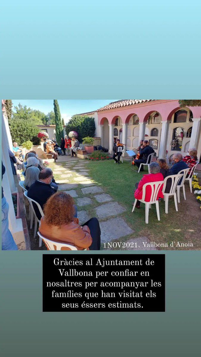 grupharmonics's tweet photo. 1/2 Moltes gràcies a tots els ajuntaments que han confiat en Harmonics i en els seus músics per acompanyar als seus conciutadans en el dia de Tots Sants. Desitgem que la música us hagi acompanyat i reconfortat. "On les paraules fallen, la música parla" H.C.A. https://t.co/kW7H8d37G7