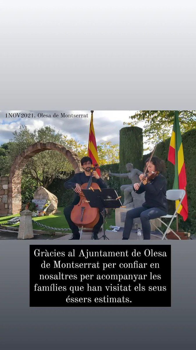grupharmonics's tweet photo. 1/2 Moltes gràcies a tots els ajuntaments que han confiat en Harmonics i en els seus músics per acompanyar als seus conciutadans en el dia de Tots Sants. Desitgem que la música us hagi acompanyat i reconfortat. "On les paraules fallen, la música parla" H.C.A. https://t.co/kW7H8d37G7