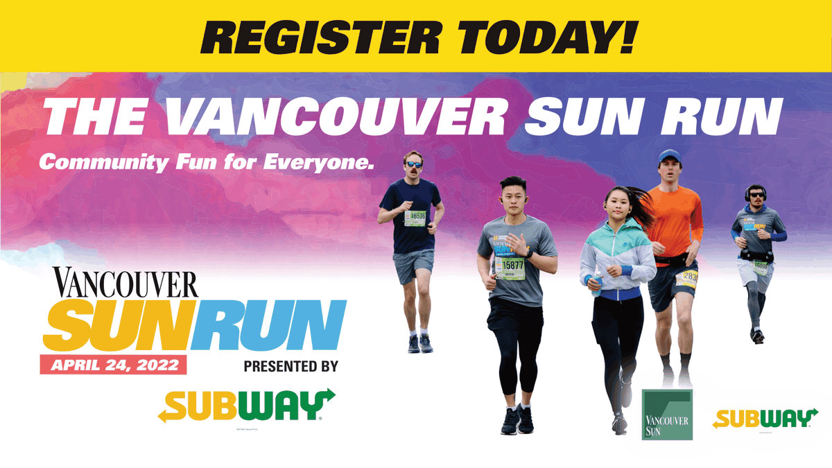 VancouverSunRun's tweet photo. Registration is OPEN! Now with an in-person race, virtual experience and a hybrid option, there's something for everyone. Save now with early bird pricing through January 31st! https://t.co/cRza38FL3L