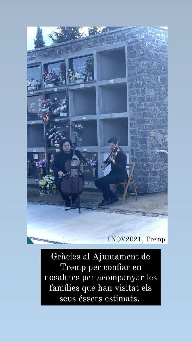 grupharmonics's tweet photo. 2/2 Moltes gràcies a tots els ajuntaments que han confiat en Harmonics i en els seus músics per acompanyar als seus conciutadans en el dia de Tots Sants. Desitgem que la música us hagi acompanyat i reconfortat. "On les paraules fallen, la música parla" H.C.A. https://t.co/7KNh4Hm7qN