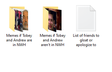 Fingers crossed that Tobey and Andrew join Tom in NWH, but I'm gonna be prepared either way. #NoWayHome