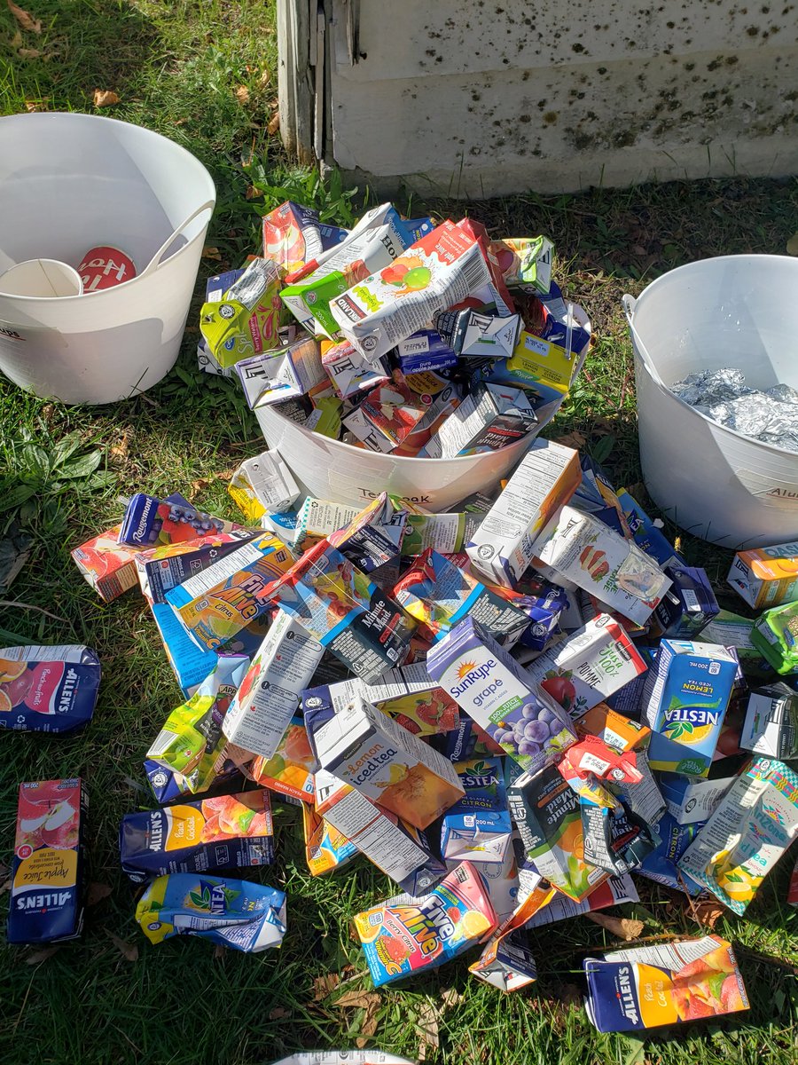 In October, I did a waste audit at Rosedale Public School with the Grade 7 classes. We sorted through the previous day's garbage to see what should have been recycled instead. Very eye opening for the students! The biggest culprit was juice boxes - these can be recycled! <a href="/LKDSB/">Lambton Kent DSB</a>
