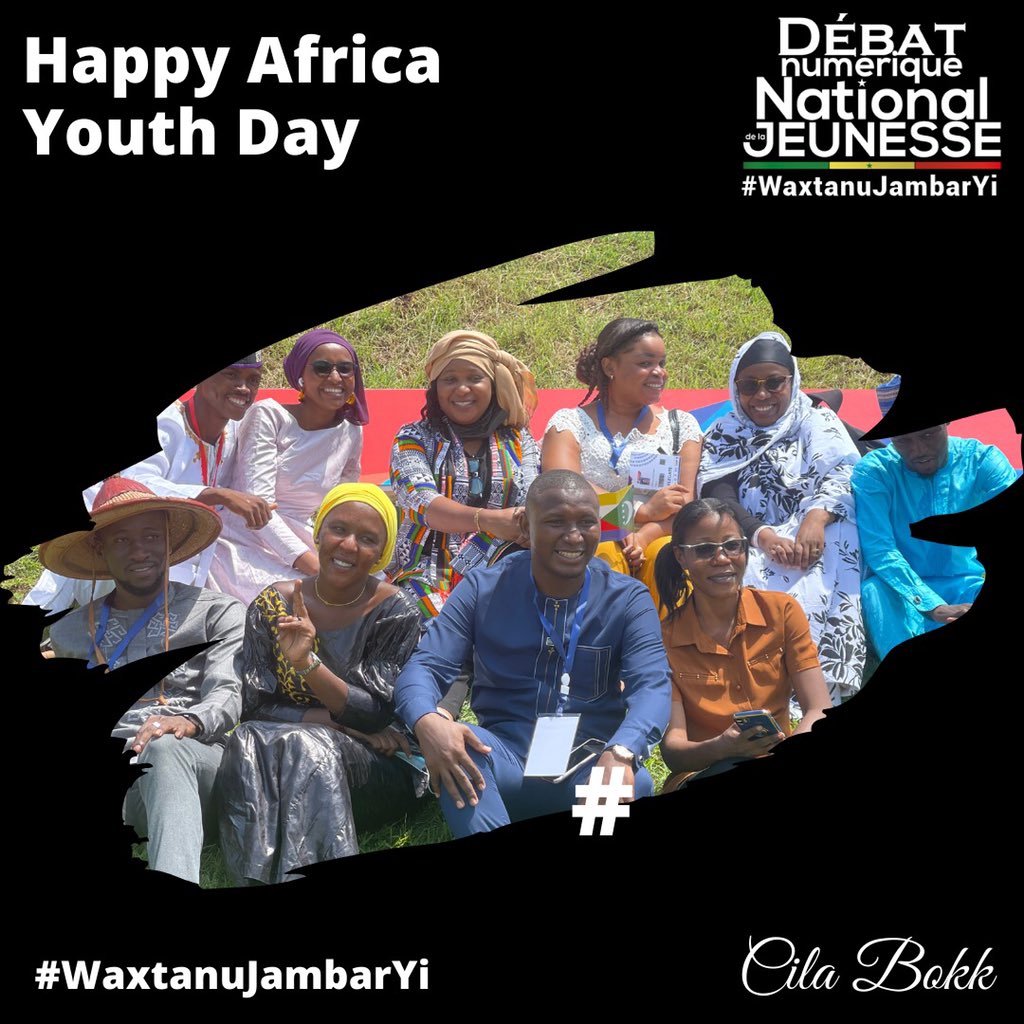 #HappyAfricaYouthDay🌍🇸🇳
Nous sommes résolument engagés à prendre la responsabilité du développement du continent #CilaBokk #WaxtanuJambarYi #YouthCanDoIt