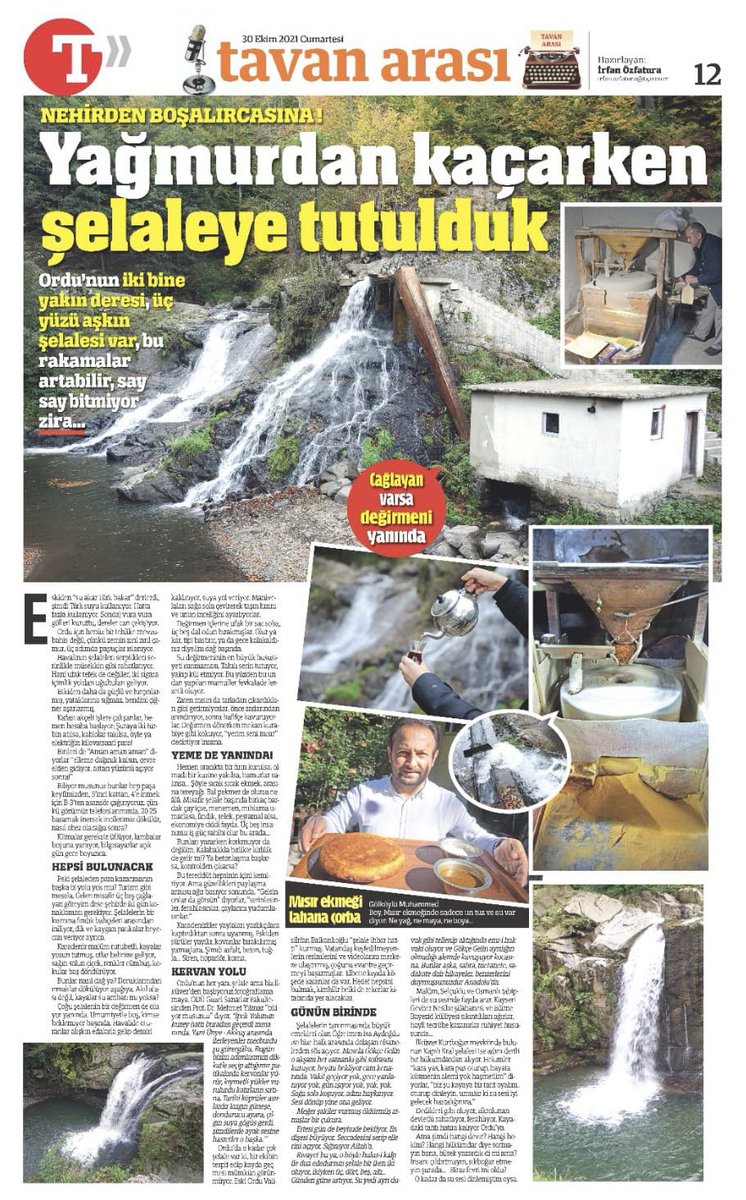 profdrmyilmaz's tweet photo. Haftasonu MİLYONLAR Ordu şelalelerini izledi.Türkiye Gazetesi’nde tam sayfa Şelaleler Şehri Ordu tüm Türkiye’de ilgiyle okunurken,Kanal D’de Ordumuz “Şelaleler Şehri” olarak tescillendi.Onlarca sosyal medya platformu  Şelaleler Şehri Ordu videolarını ve haberlerini paylaştı. https://t.co/aIgGw2q97c