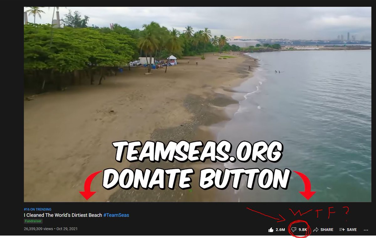 y2dustin's tweet photo. So. . .  @MrBeast cleans up an entire beach, and almost 10,000 people dislike it. What is wrong with people?

Be sure to head over to https://t.co/zRCtudfByh and help out if you can.

#TeamSeas #MrBeast #SaveThePlanet #CleanTheOcean https://t.co/zIPz0HMsYk