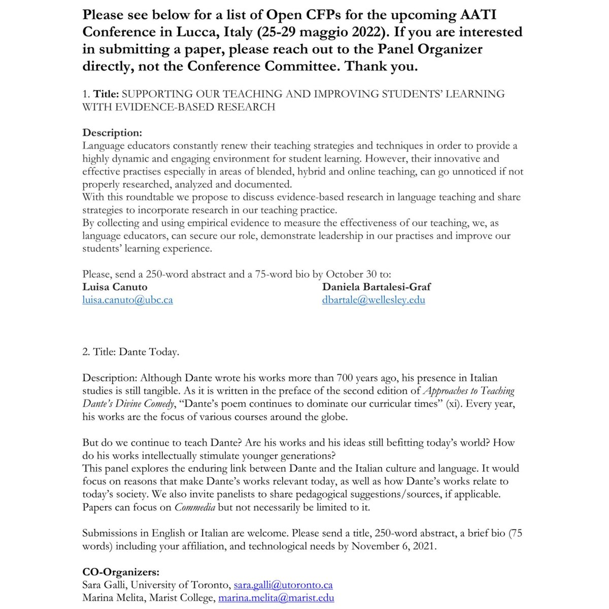 American Association of Teachers of Italian tweet media