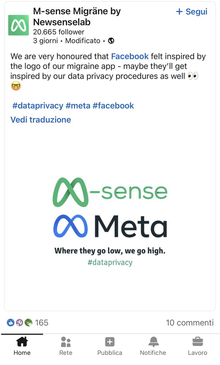 DavideAlemani's tweet photo. Amateurs… 😃 well-played M-Sense. #Facebook #Meta #msense https://t.co/oboMUAOdyW