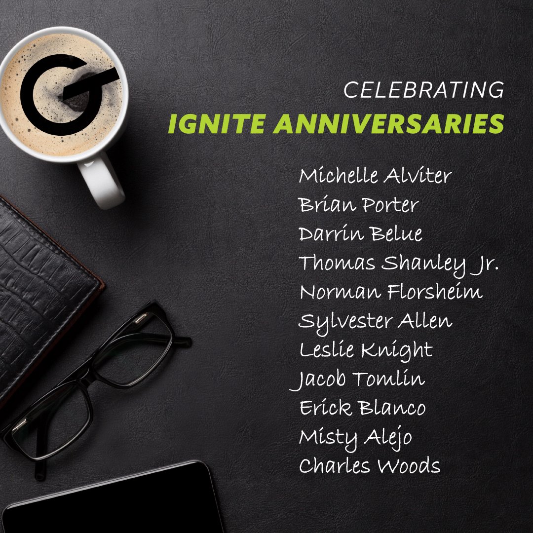 ignite_now's tweet photo. Join us in wishing some of our amazing employee owners a Happy Work Anniversary! Thank you for all you do!
#employeeowned #sdvosb #IgniteImpossible #thankyou https://t.co/EYNinLynTM