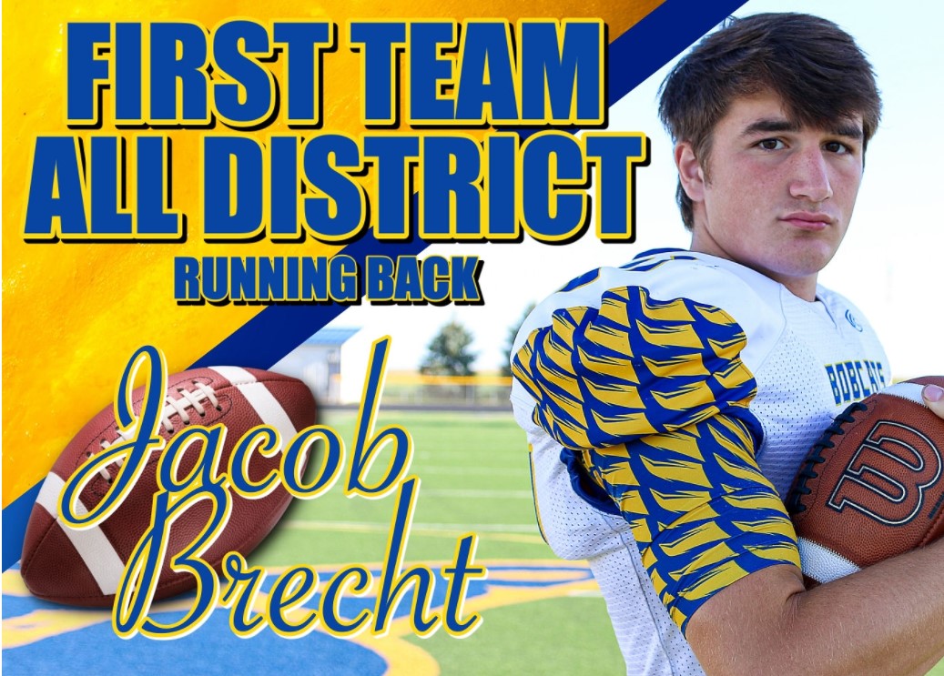 Class 3A District 4 Awards
Offensive MVP and First Team All-District RB
Jacob Brecht