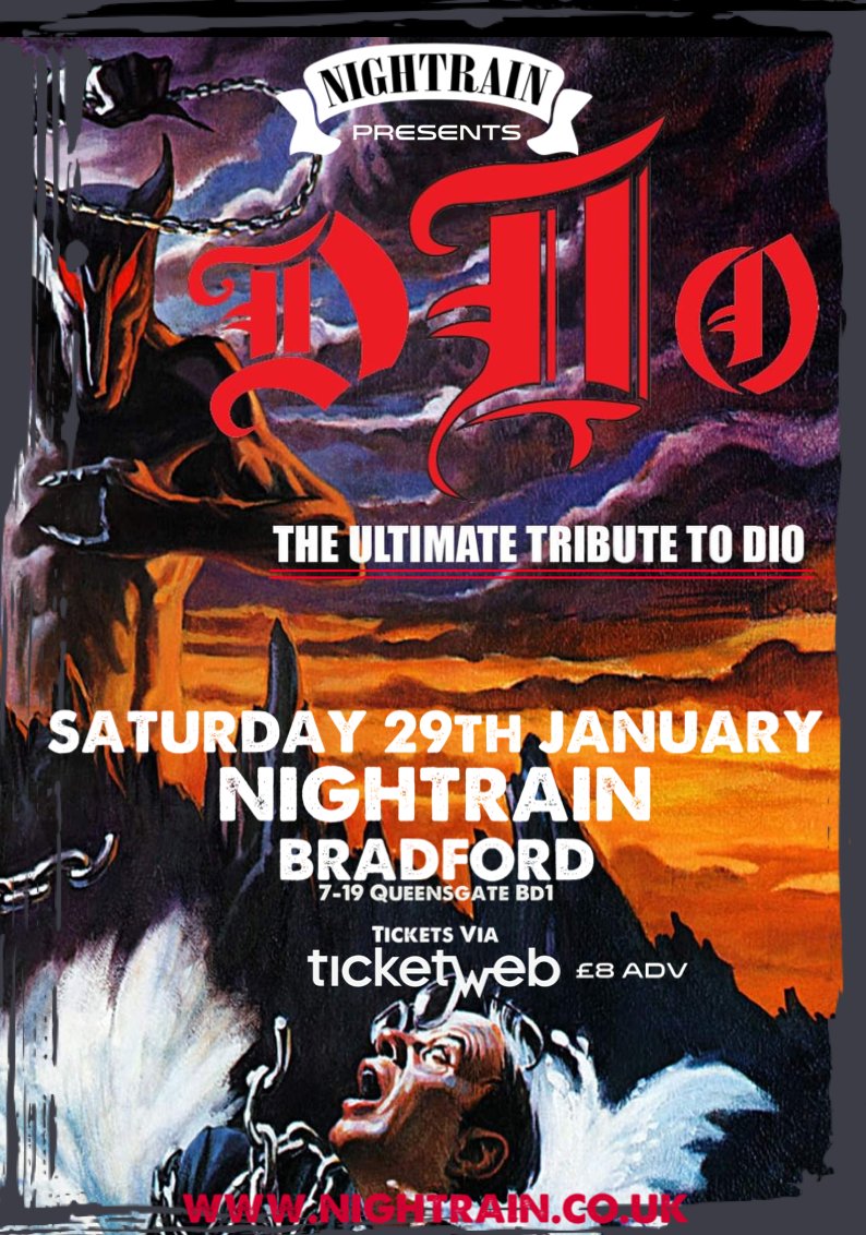 NightrainVenue's tweet photo. 🔥DIIO The Ultimate DIO Trib🔥
❌SATURDAY 29th JANUARY❌
£8 ADV 🎫 
TICKETS ⤵️⤵️⤵️
https://t.co/K0hSbmdHuk

🚂https://t.co/9Pj6pR2AC8🚂

@TicketWebUK
@visitBradford
#supportlivemusic
#Dio 
#ronniejamesdio
#BLACKSABBATH 
#Rainbow
#Diio
#livemusic
🔥❌🔥❌🔥❌🔥❌🔥❌ https://t.co/bdcERlYUpw