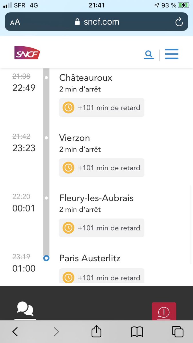 a_dionlimet's tweet photo. @SNCF Bonsoir, train @Intercites 3694 avec près d’1h45 de retard à l’arrivée?
Vous avez prévu les croissants pour le petit déj?
Où en est-on? Merci https://t.co/HaM46q1oN7