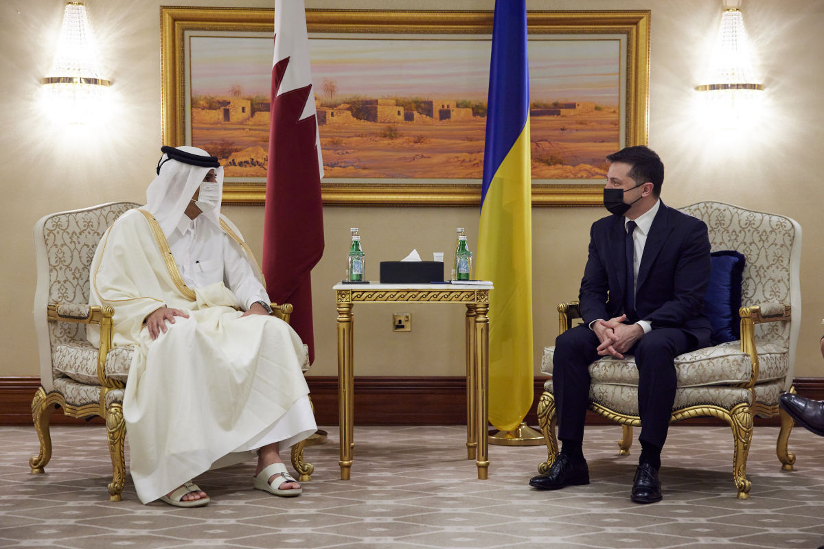 Dialog_UA's tweet photo. Украина нашла альтернативу российскому газу: Зеленский и эмир Катара провели двусторонний диалог   https://t.co/XPGSo8L8v0 https://t.co/X53RSNDf6u
