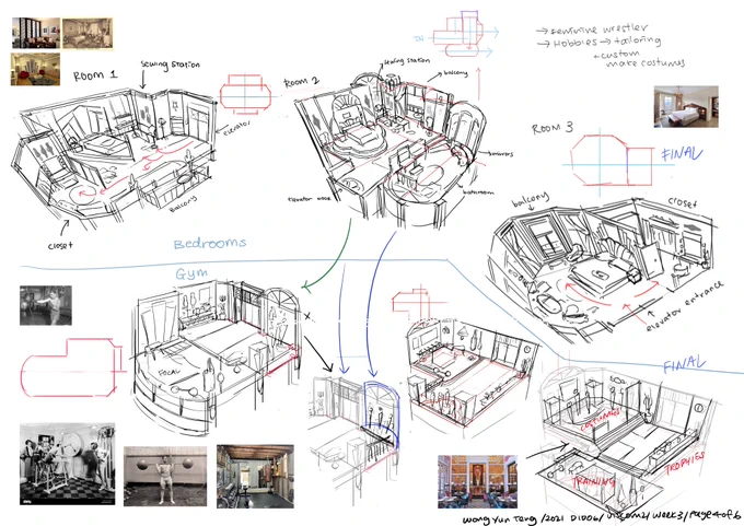 Initial sketches if you are interested in my messy thought process. 