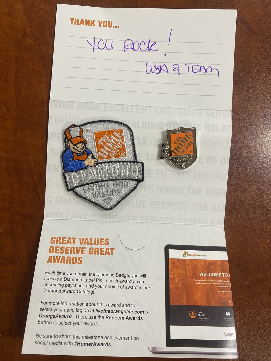 So excited to share that I not only received my 💎 Homer award today but my department was #3 in sales for quarter #3 #soproudofmyteam