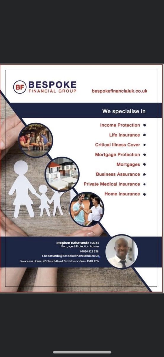 The team received a £200 donation from Stephen Babatunde of the Bespoke Financial Group . Stephen is a financial advisor with the company , give him a shout for any financial matters from insurance to mortgages . Thank you again Stephen