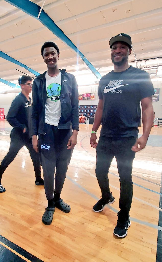 Came to checkout my guy <a href="/prince_CBG/">Prince Johnson</a> and @CombineNTGoats playing against <a href="/OvertimeElite/">Overtime Elite</a>. First time I ever seen him smile in a pic lol
