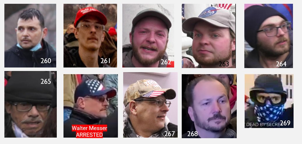 SeditionHunters's tweet photo. They stormed the Capitol! We call them #SeditionInsiders because they were inside the building. Recognize anyone? If so the FBI would like to hear from you. #CapitolAttack  Please note the numbers on these images are NOT FBI numbers https://t.co/LC1xToXPBq https://t.co/jeUtxtBL2J