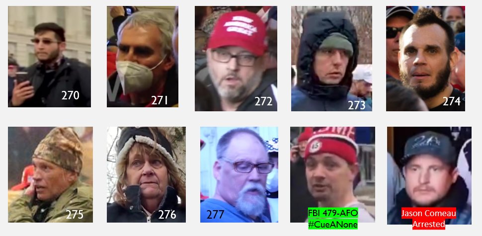 SeditionHunters's tweet photo. They stormed the Capitol! We call them #SeditionInsiders because they were inside the building. Recognize anyone? If so the FBI would like to hear from you. #CapitolAttack  Please note the numbers on these images are NOT FBI numbers https://t.co/LC1xToXPBq https://t.co/jeUtxtBL2J