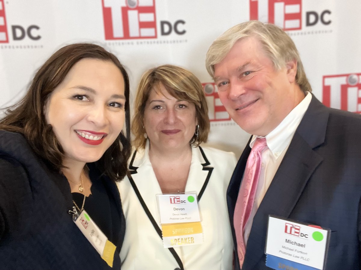 Protorae_Law's tweet photo. Thank you to everyone who worked hard to put the @TiEDC GovCon 2021 conference together! Protorae's own Devon Hewitt was a speaker and our firm was the proud sponsor of the Friday Happy Hour. https://t.co/z1NI5T2ahK